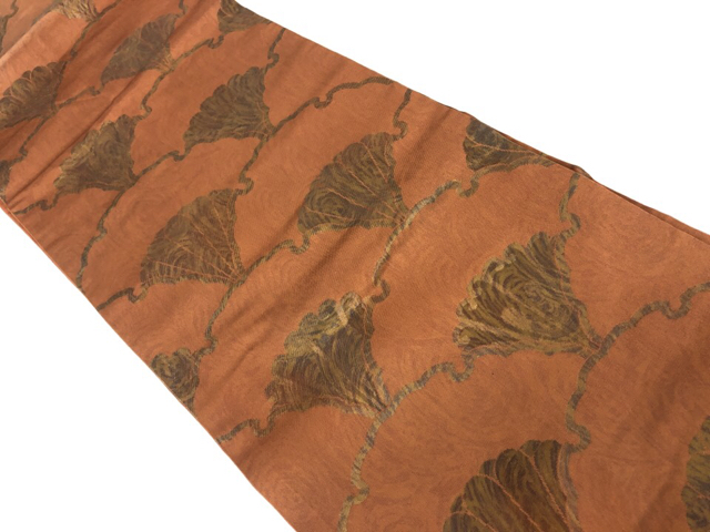 リサイクル　雪青海波模様織出し名古屋帯